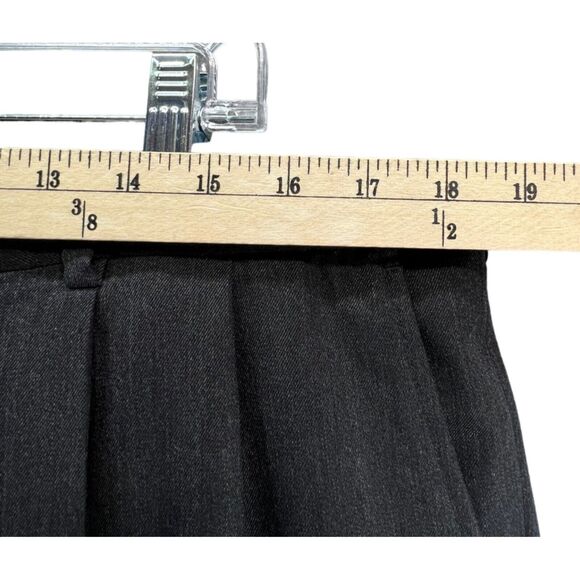 Lands End Pants Mens 38 Gray Wool Traditional Fit Pleated Comfort Waist Cuffed - Picture 5 of 14